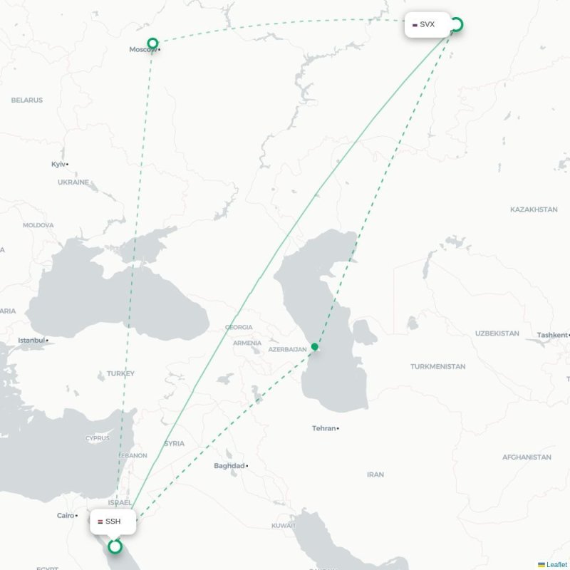 SVX - SSH route map
