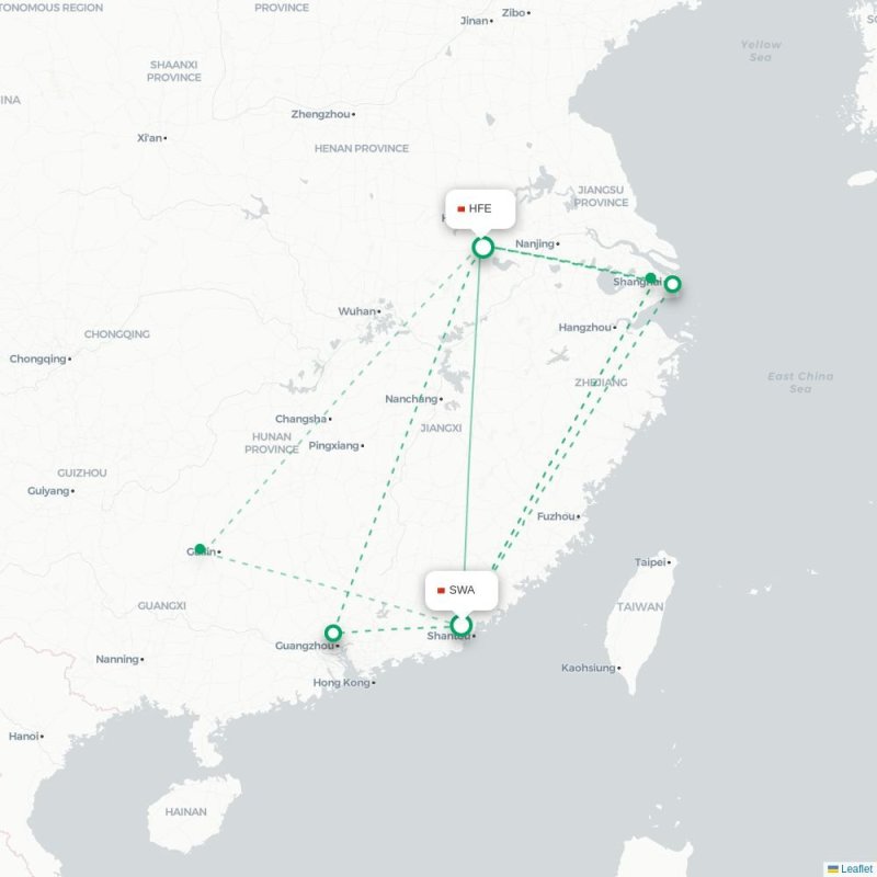 SWA - HFE route map