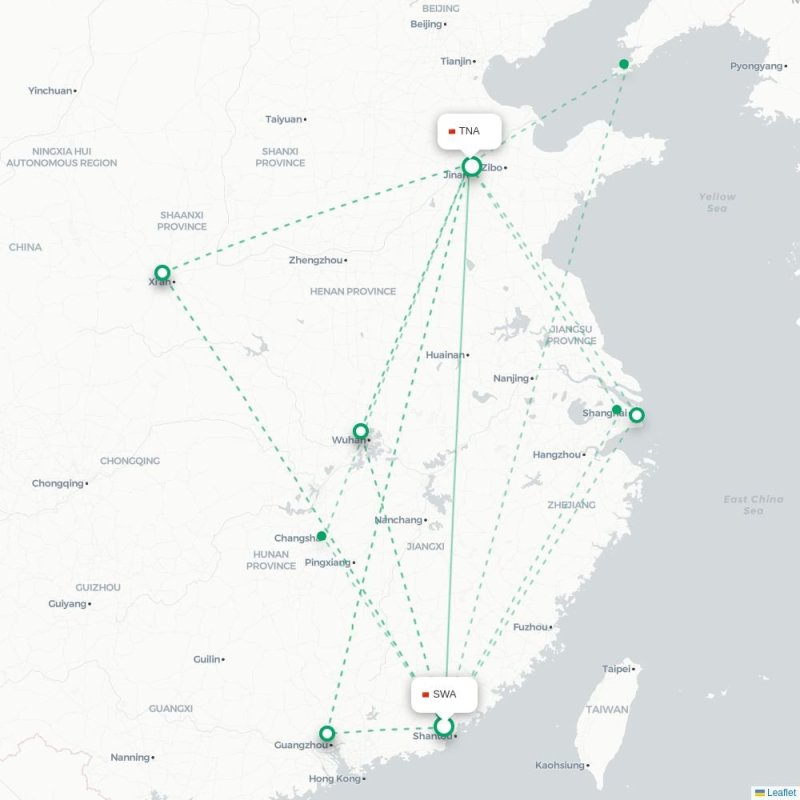 SWA - TNA route map