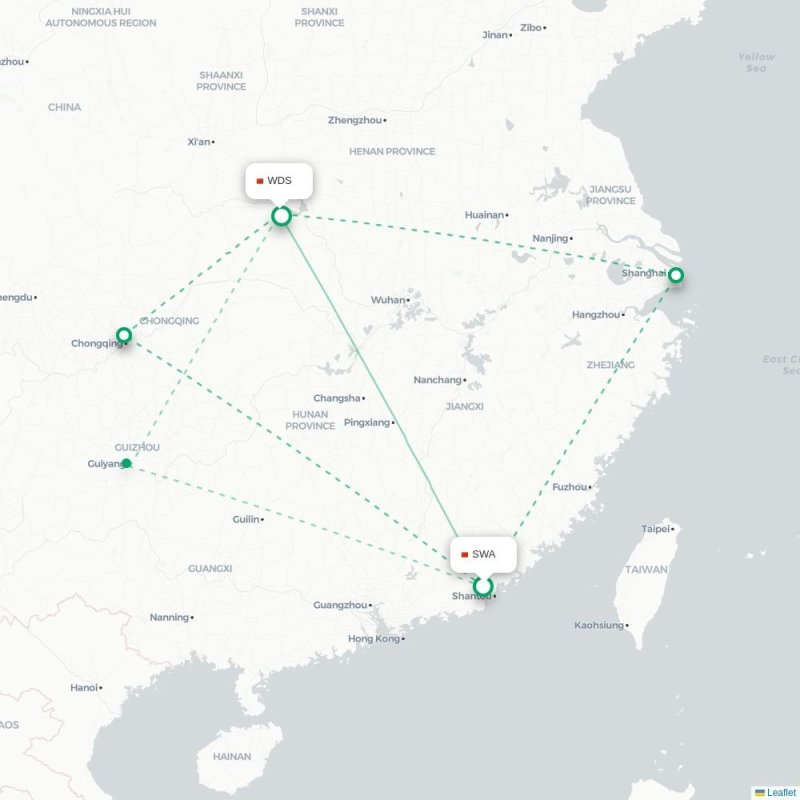 SWA - WDS route map