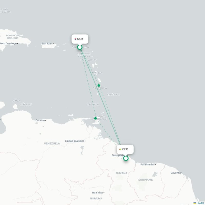 SXM - GEO route map