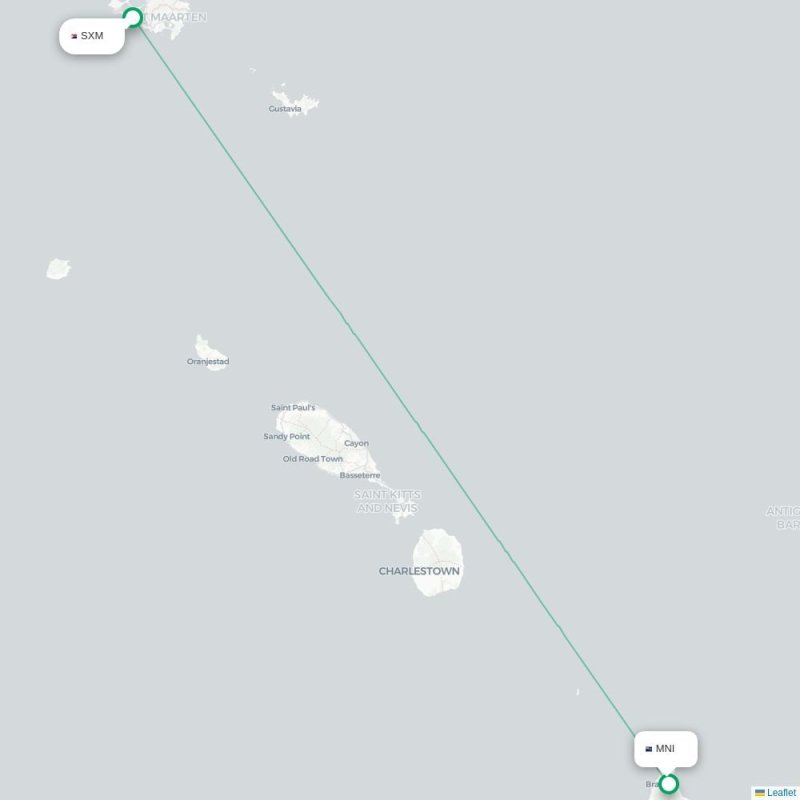 SXM - MNI route map