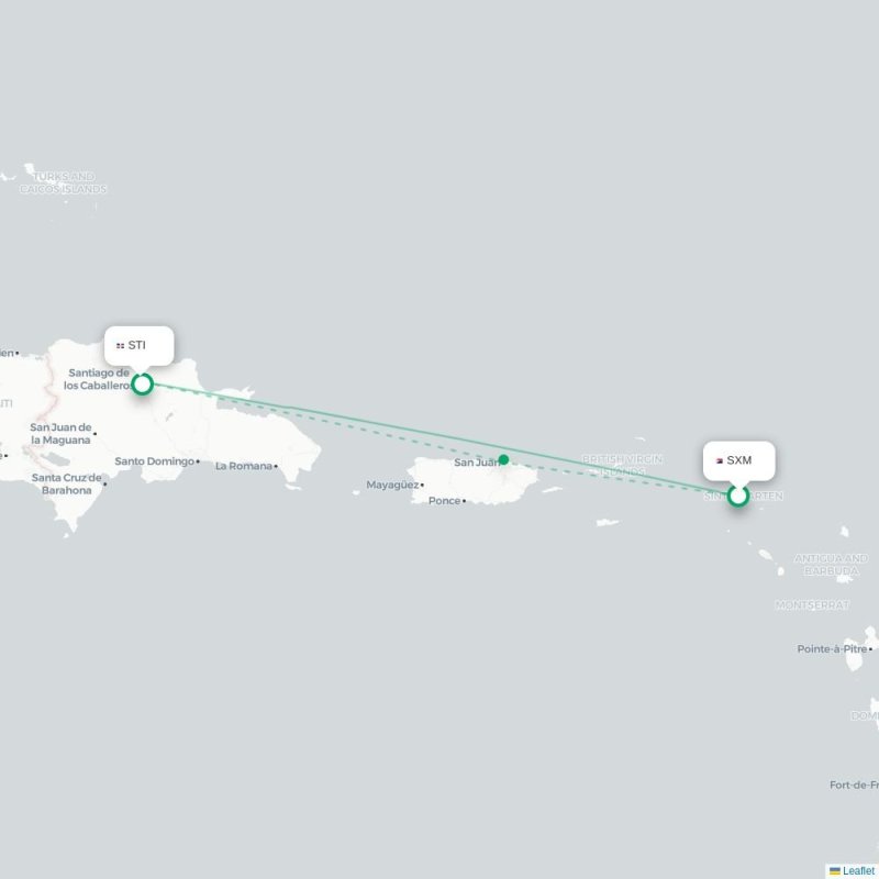 SXM - STI route map