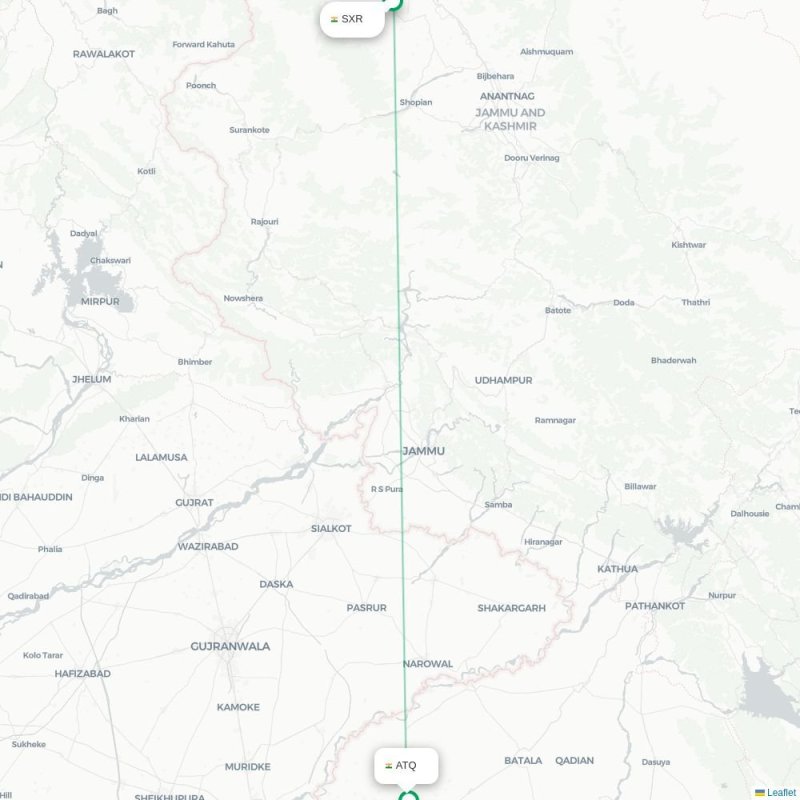 SXR - ATQ route map