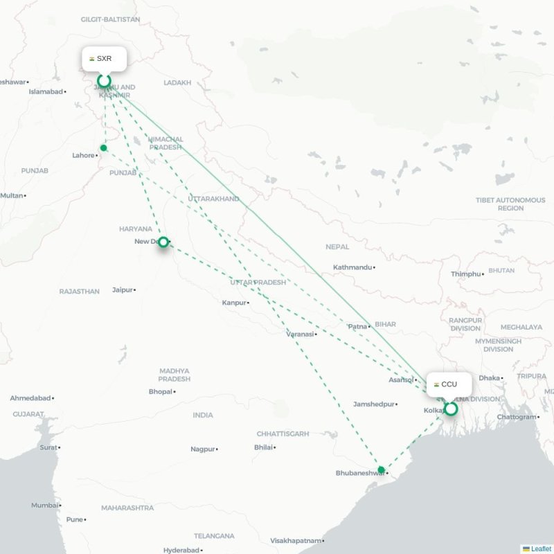 SXR - CCU route map
