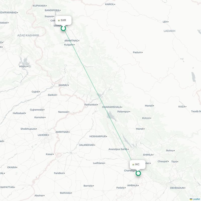 SXR - IXC route map