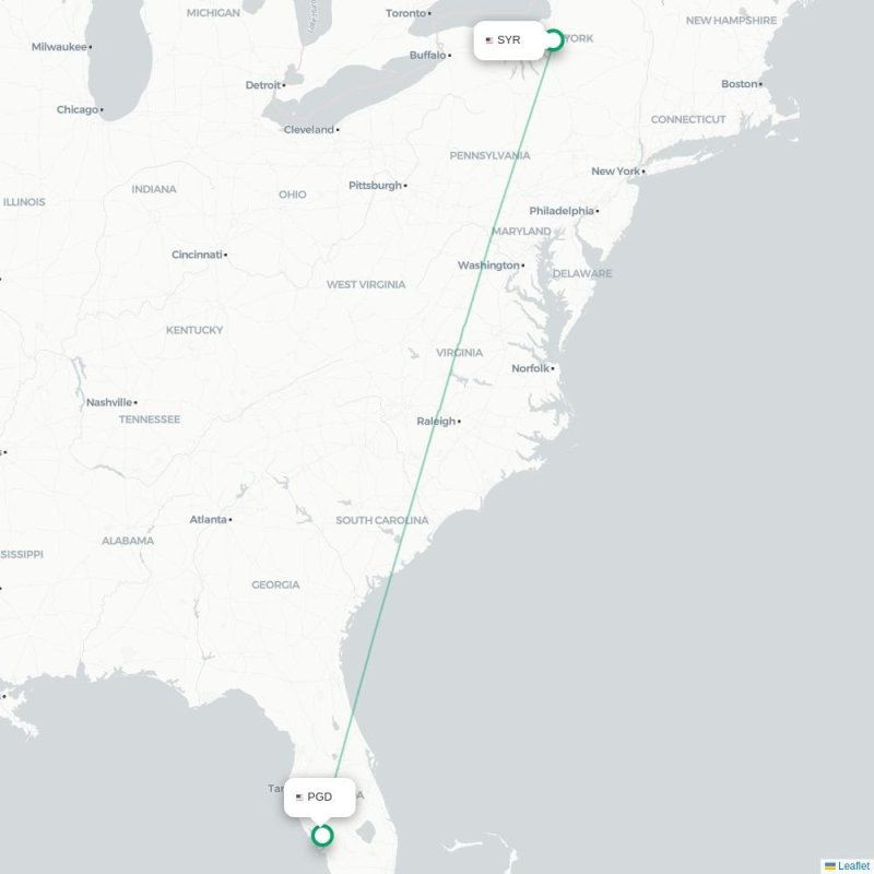 SYR - PGD route map