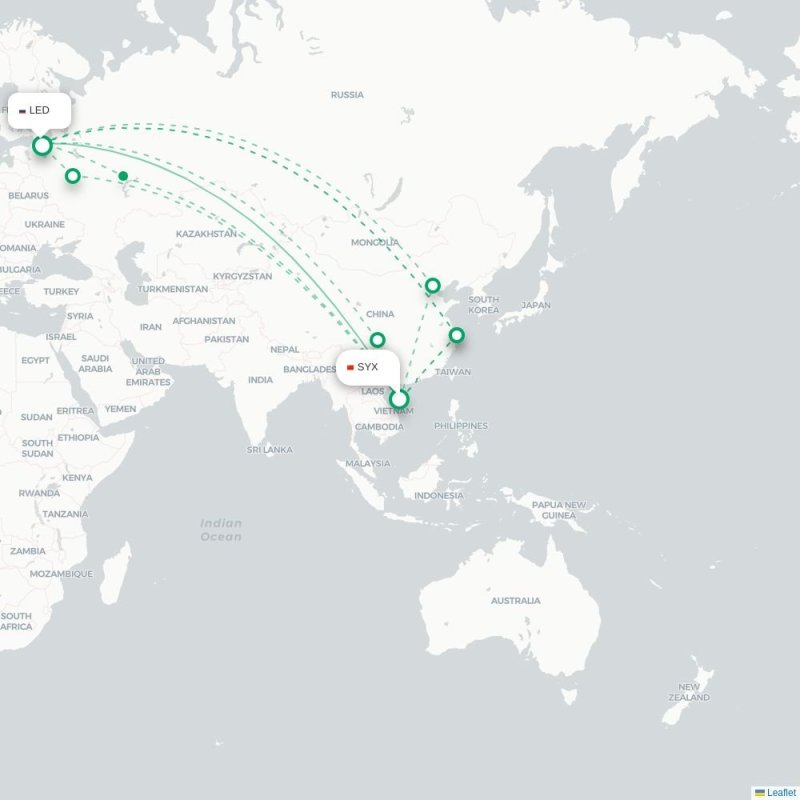 SYX - LED route map