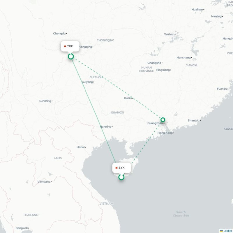 SYX - YBP route map