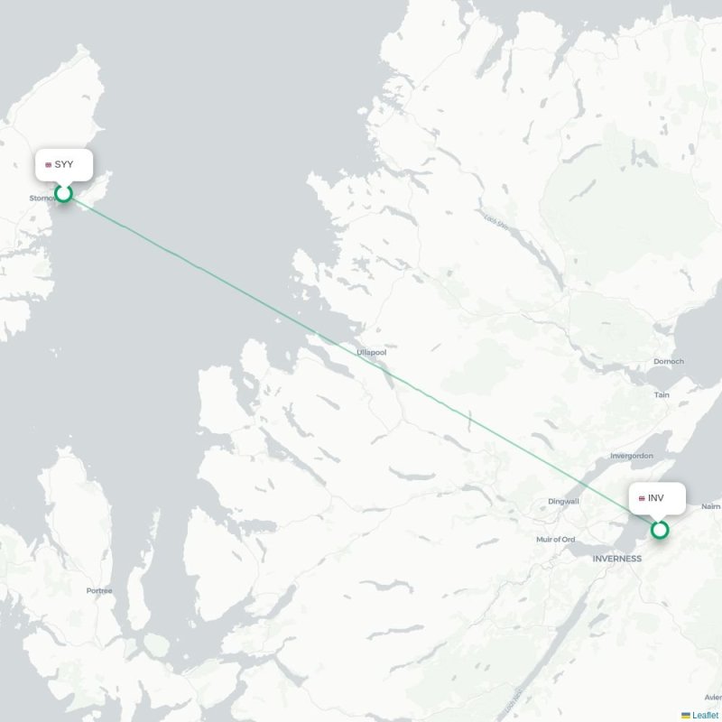 SYY - INV route map