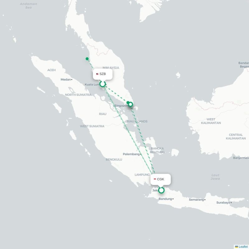 SZB - CGK route map