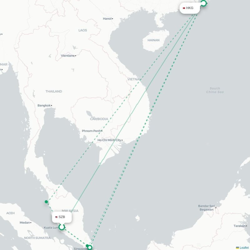 SZB - HKG route map
