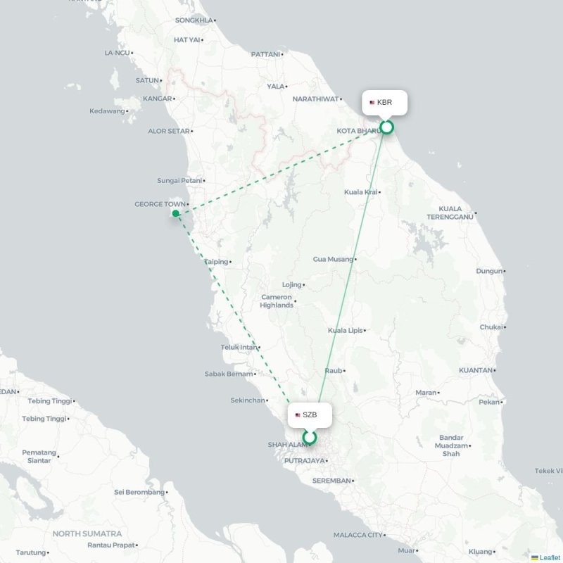 SZB - KBR route map