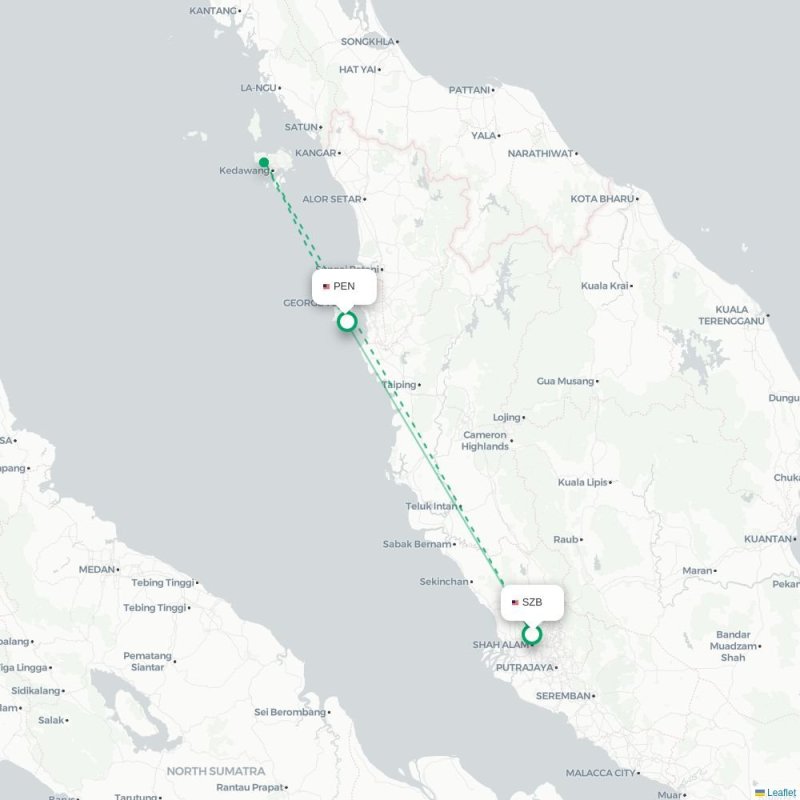 SZB - PEN route map