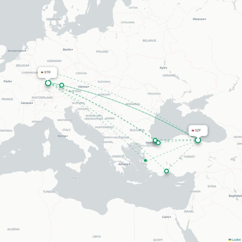 SZF - STR route map