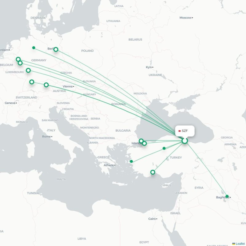 SZF - BGW route map