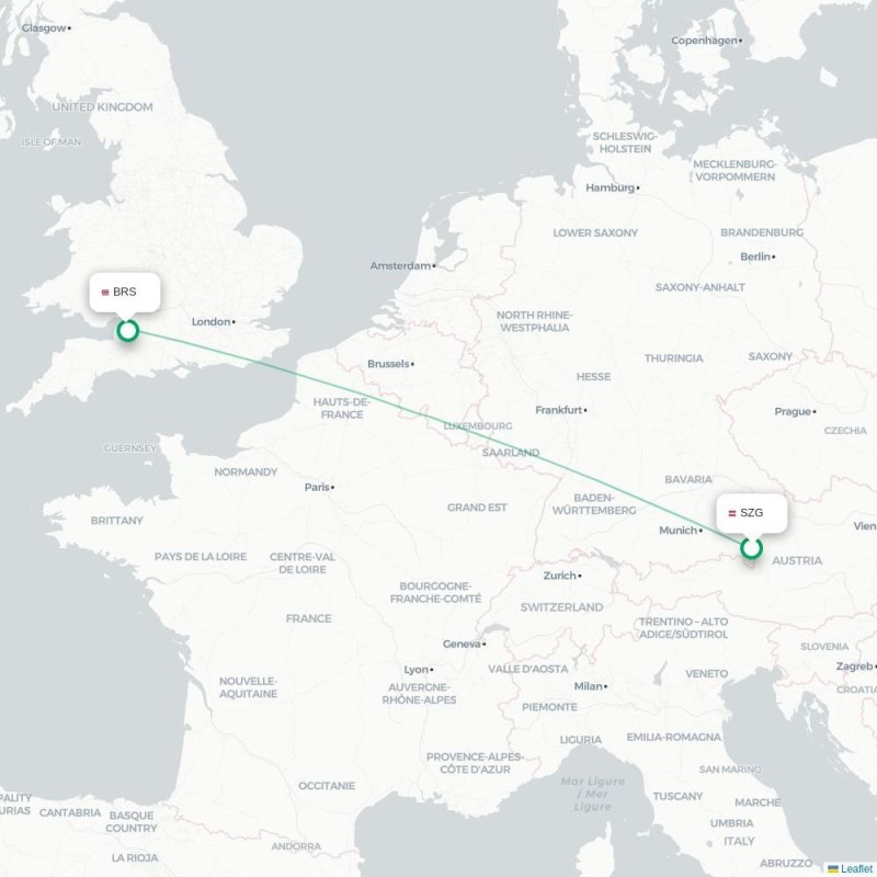 SZG - BRS route map