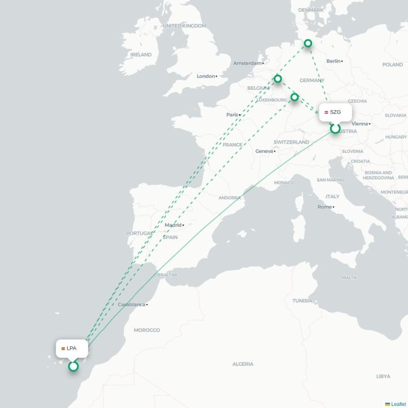 SZG - LPA route map