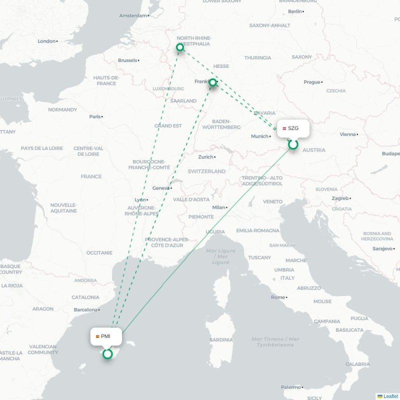 SZG - PMI route map