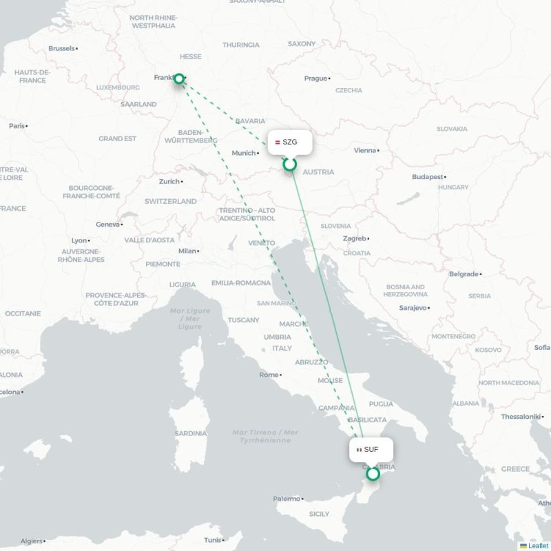 SZG - SUF route map