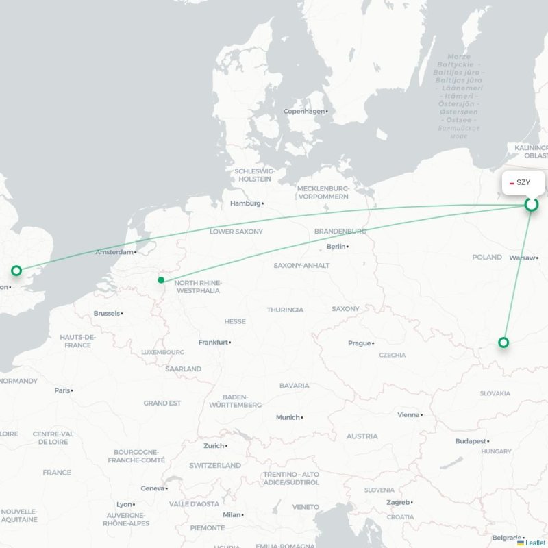 SZY - DTM route map