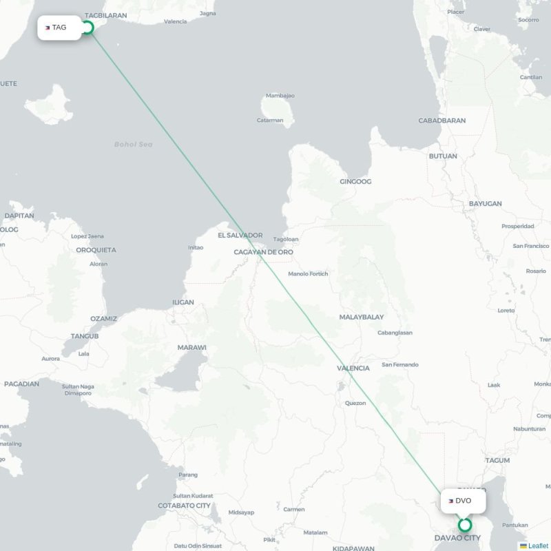 TAG - DVO route map
