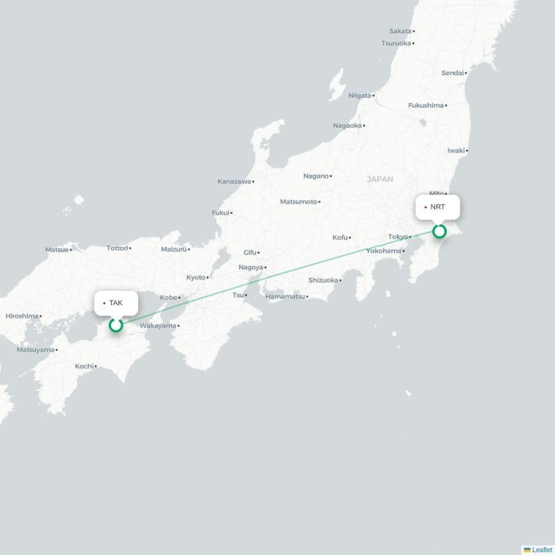 TAK - NRT route map