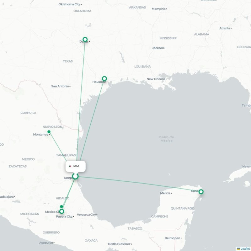 TAM - VSA route map