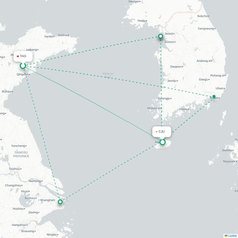 TAO - CJU route map