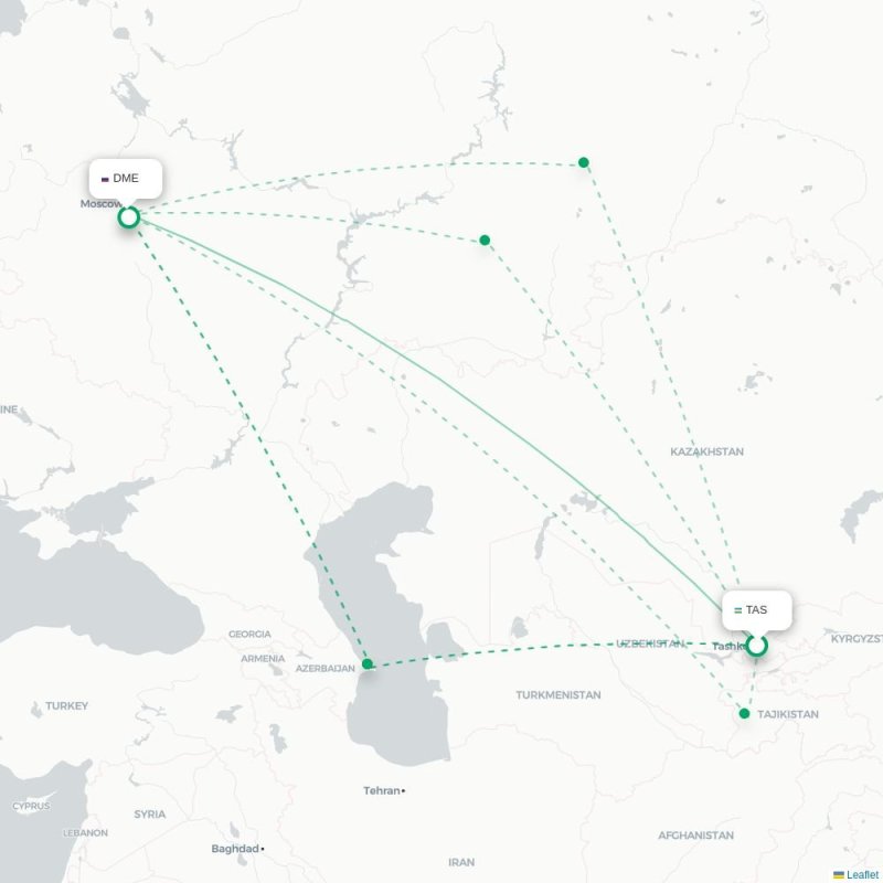 TAS - DME route map