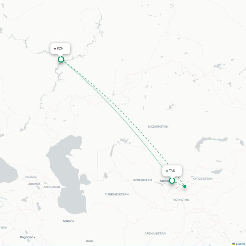 TAS - KZN route map