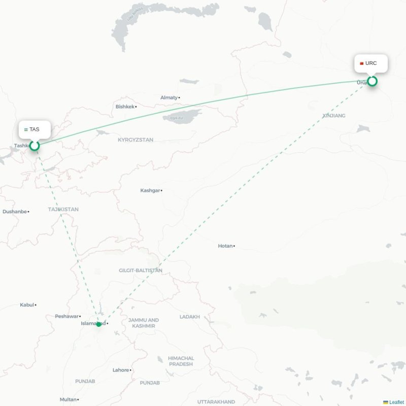 TAS - URC route map