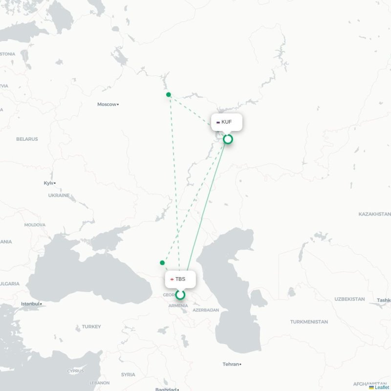 TBS - KUF route map
