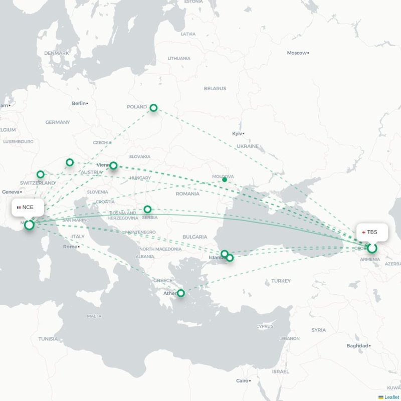 TBS - NCE route map