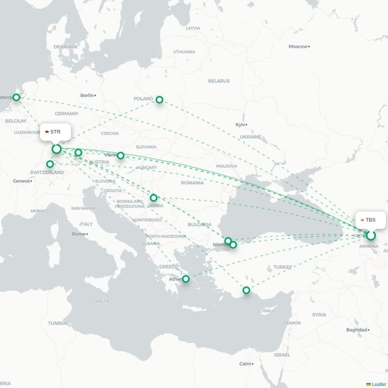 TBS - STR route map