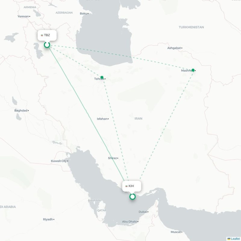 TBZ - KIH route map