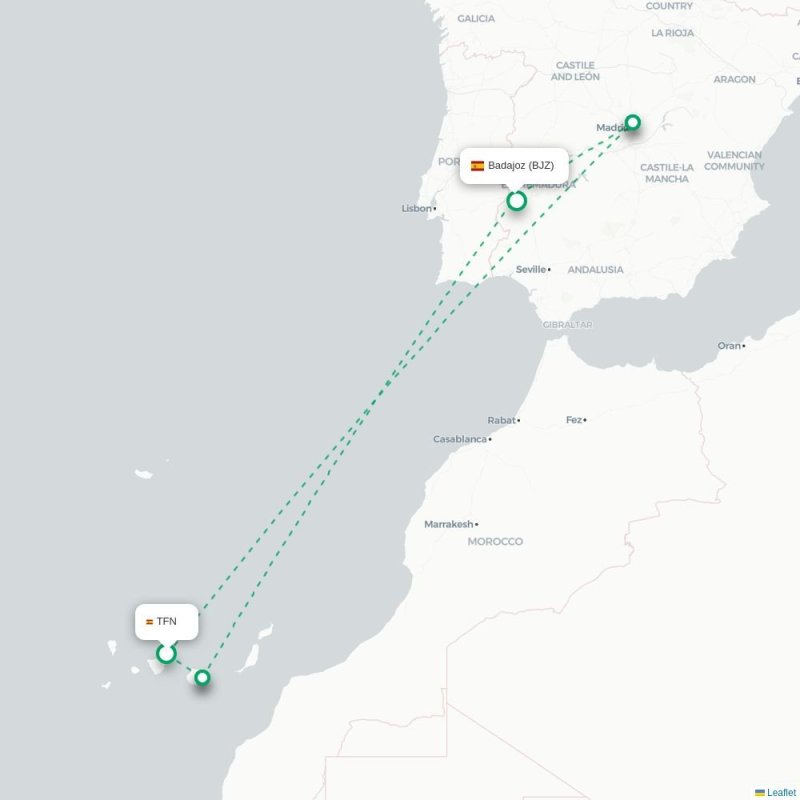 TFN - BJZ route map