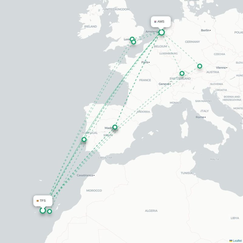 TFS - AMS route map