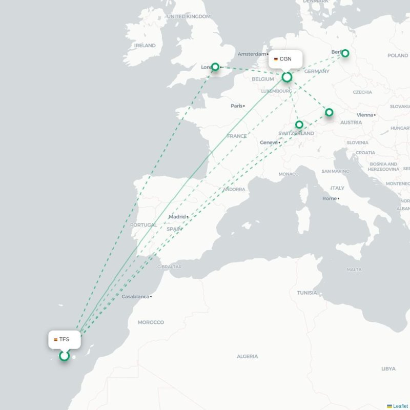 TFS - CGN route map