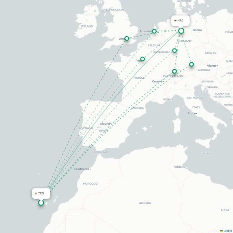 TFS - HAJ route map