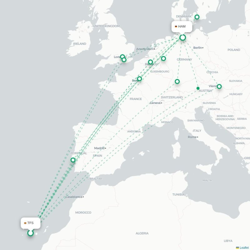 TFS - HAM route map