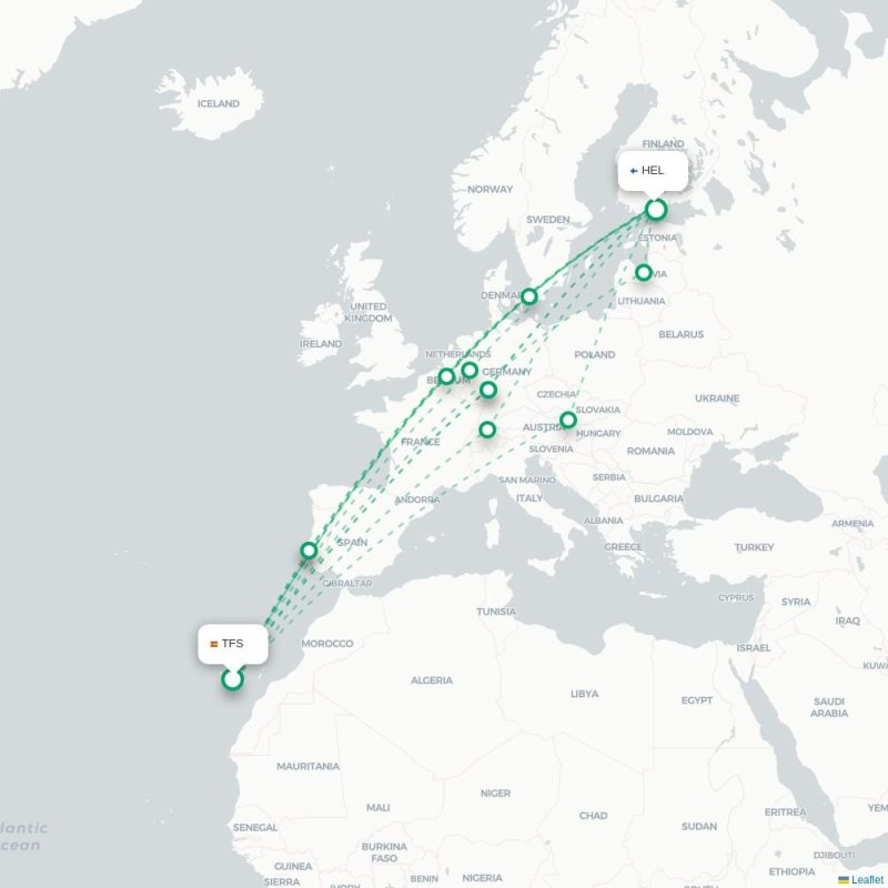 TFS - HEL route map