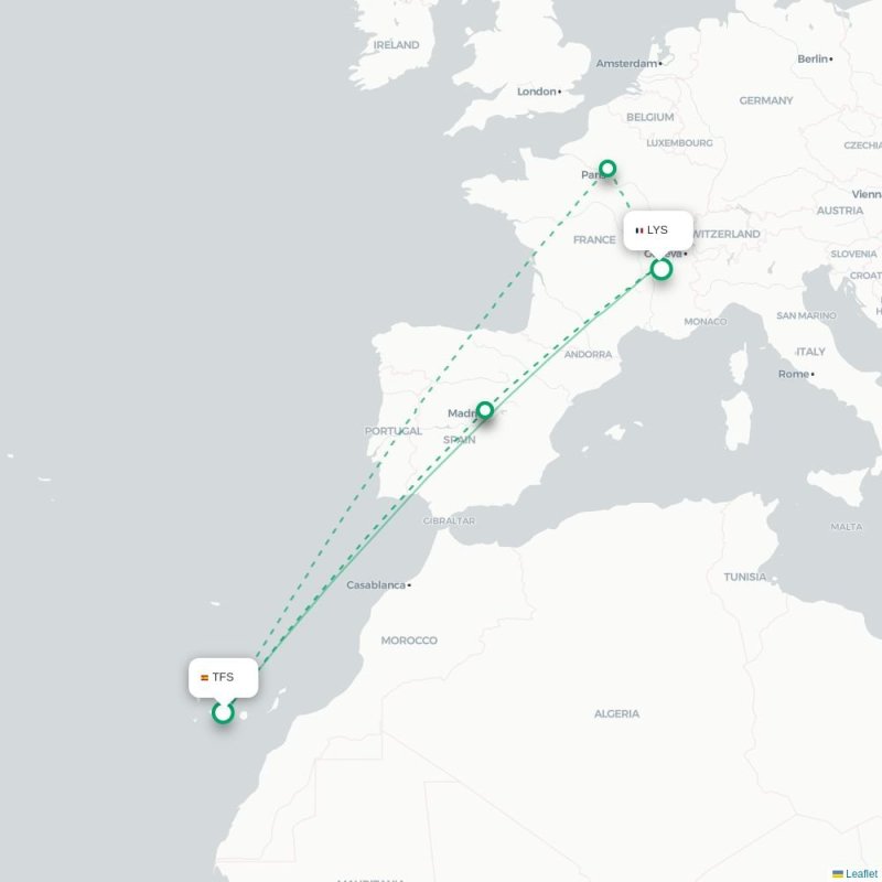 TFS - LYS route map