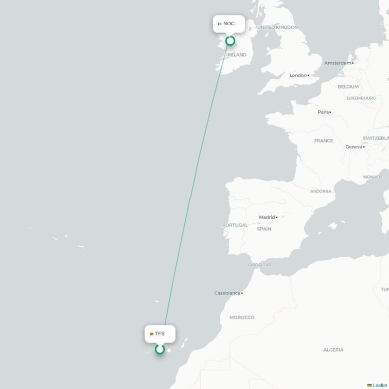 TFS - NOC route map