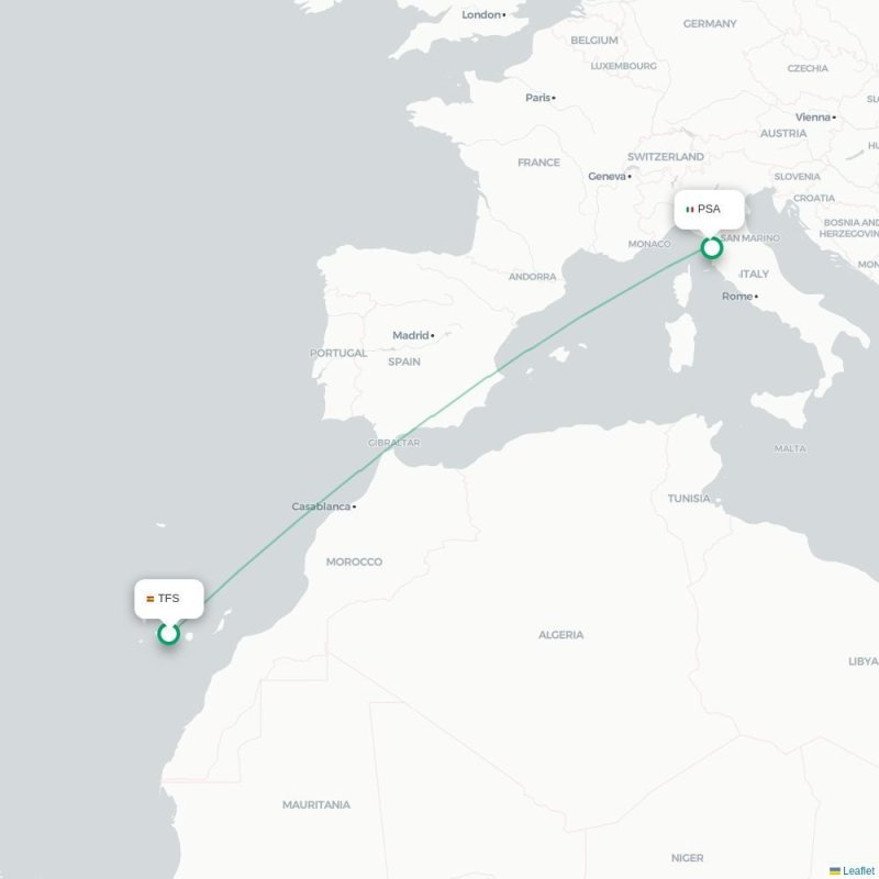 TFS - PSA route map