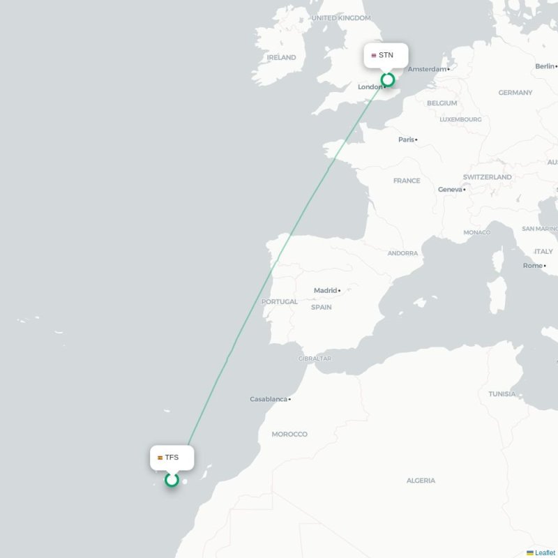 TFS - STN route map
