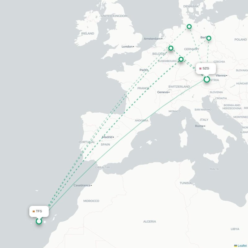 TFS - SZG route map