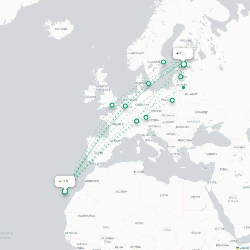TFS - TLL route map