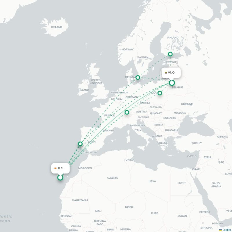 TFS - VNO route map