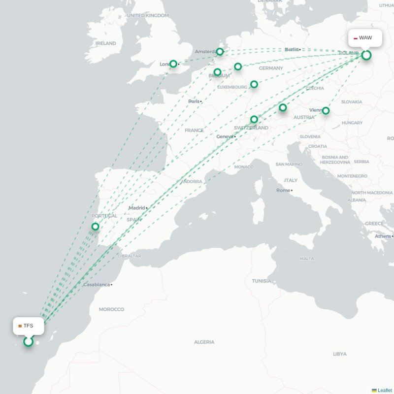 TFS - WAW route map
